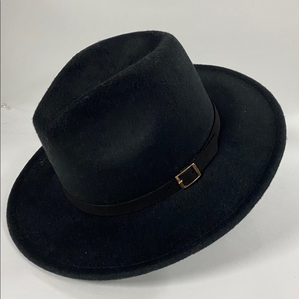 NWT Felt Fedora with Faux Leather Band